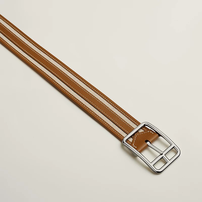 H**me5 Half Cod Riviera 38 Reversible Leather Belt 38mm Ecru/Beige H011767UKAA085