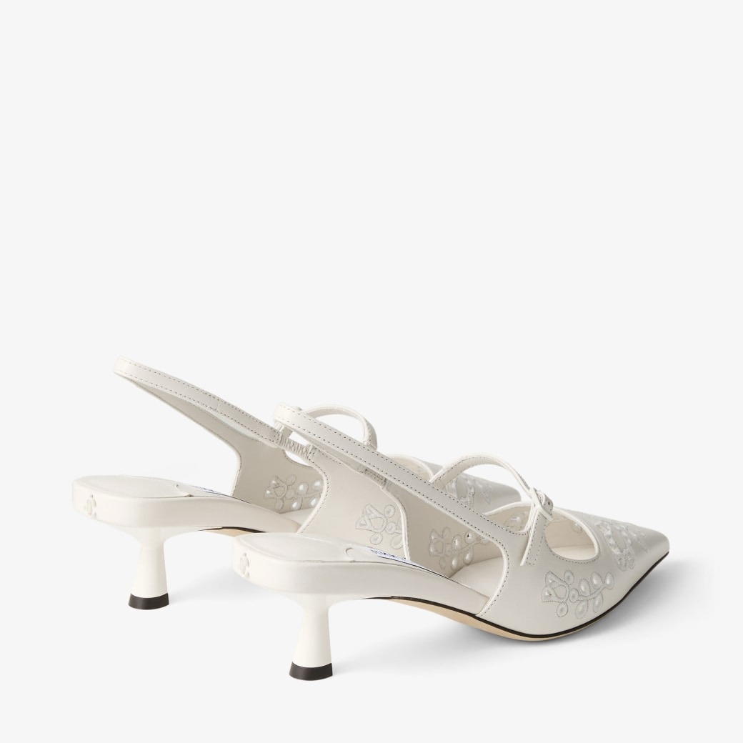 J1m*y Ch00 Didi 45 Leather Pumps Latte For Women DIDI45DXA