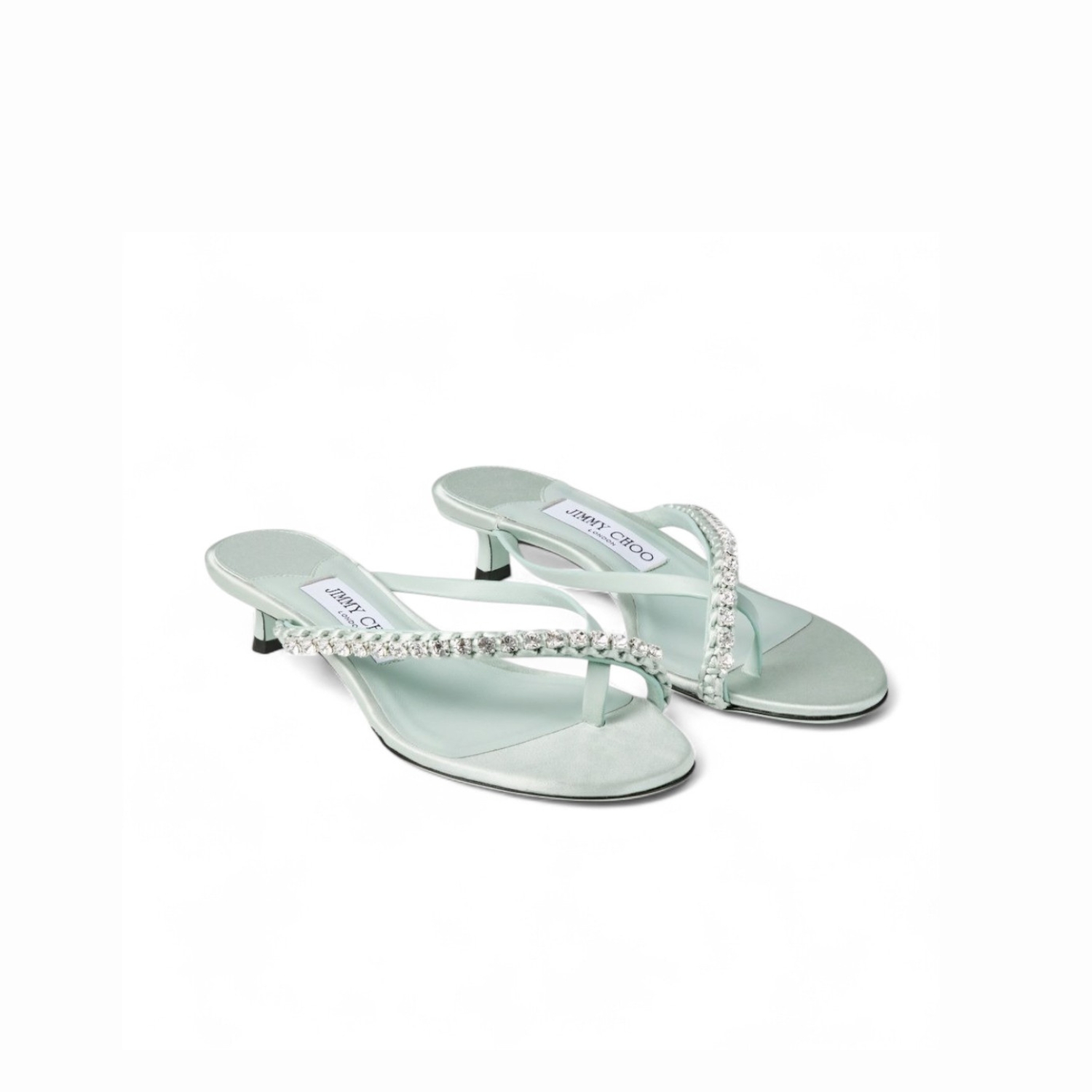 J1m*y Ch00 Dila 35 Mule Sandal Light Verde For Women DILA35GZM