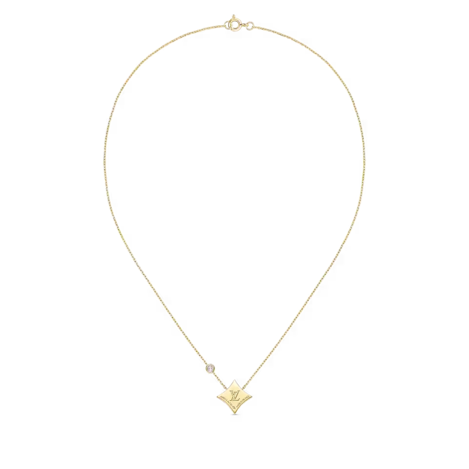 L0vis Vvtt0n Color Blossom BB Star Pendant Necklace Gold-Toned For Women Q93699