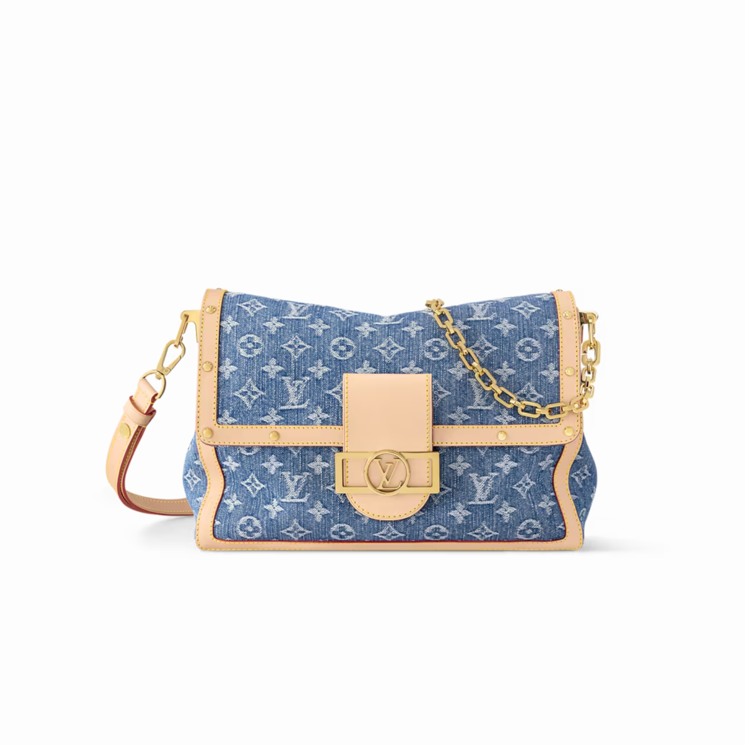 L0vis Vvtt0n Dauphine Soft GM Denim Blue For Women 11in/28cm M13319