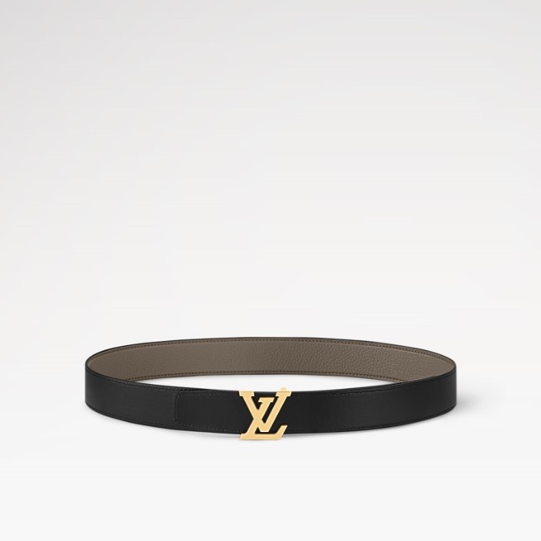 L0vis Vvtt0n LV Heritage 35mm Reversible Belt Taupe/Black For Men M8717V