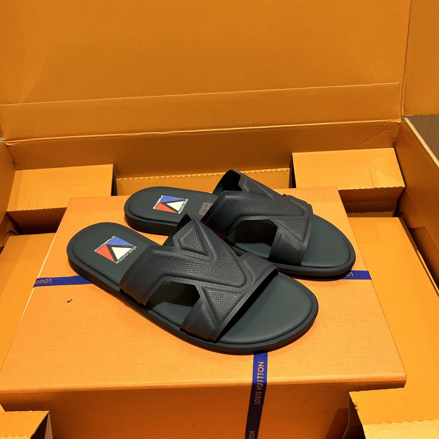 L0vis Vvtt0n Oasis Mule Gray Blue For Men