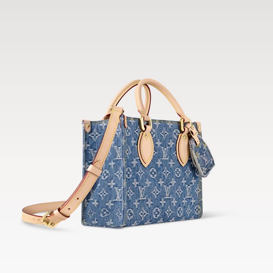 L0vis Vvtt0n OnTheGo PM Denim Blue For Women 9.8in/25cm M14633