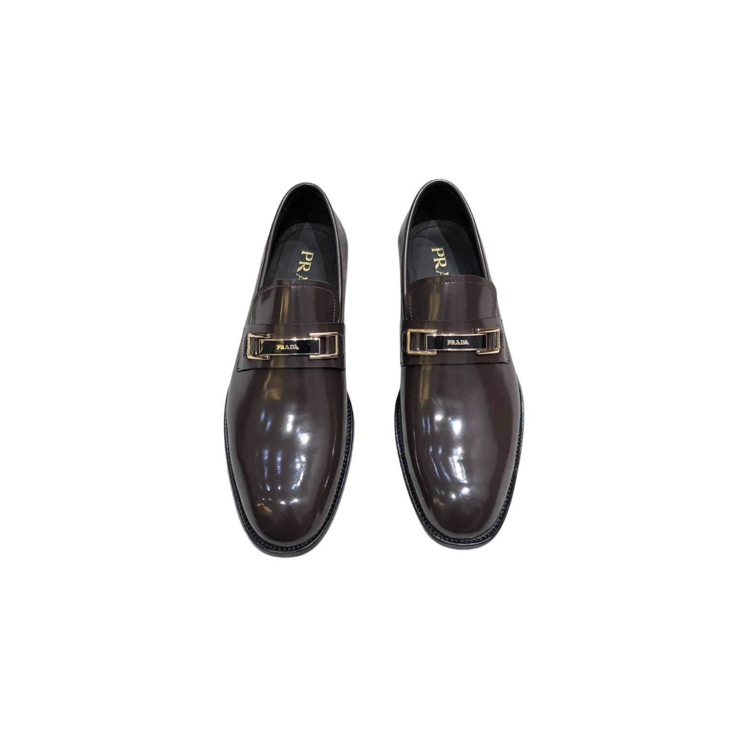 Pra*a Leather Loafer Brown For Men