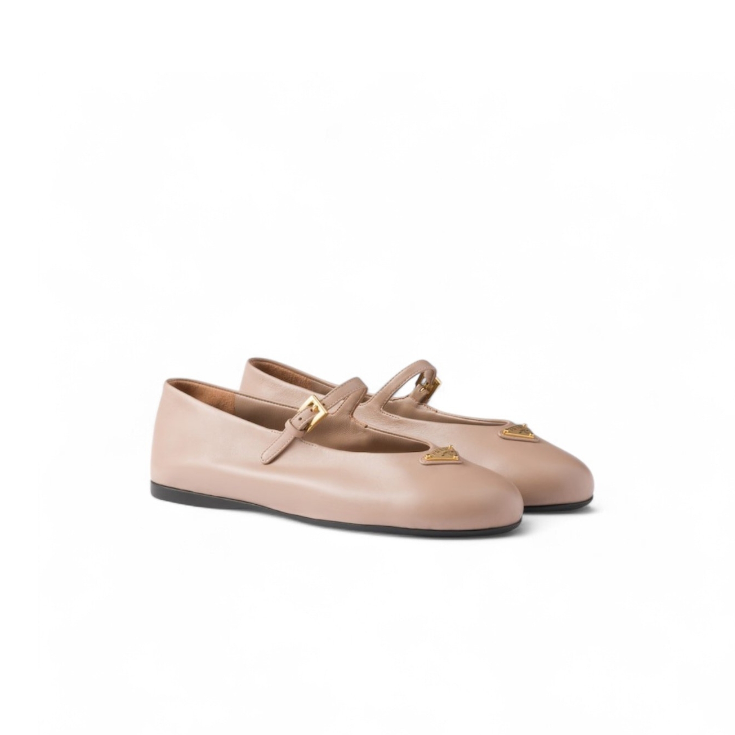 Pra*a Leather Ballerinas Powder Pink For Women 1F793N_038_F0236_F_005