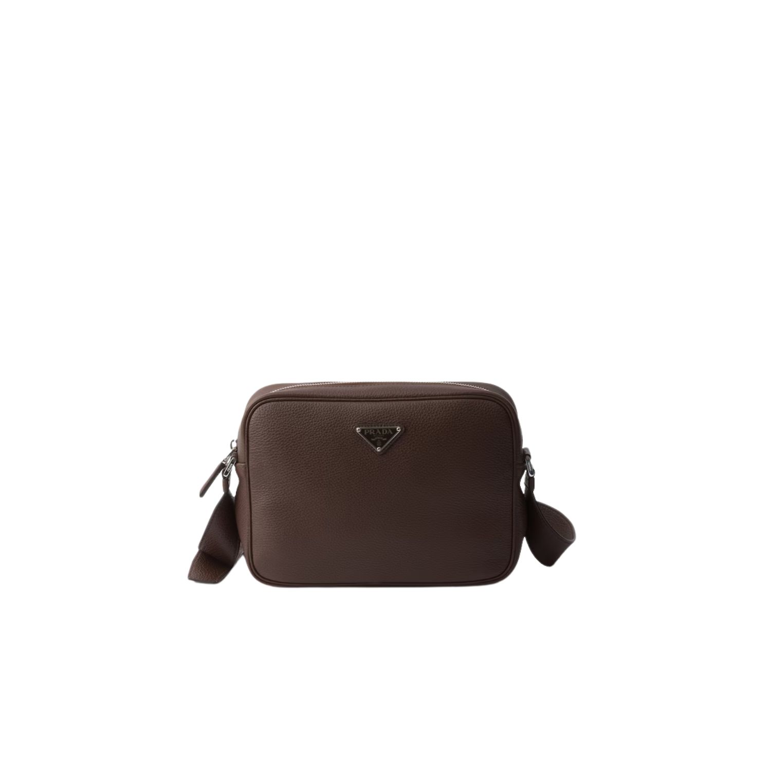 Pra*a Leather Shoulder Bag Sienna For Men 25cm/9.8in – 2VH189_2BBE_F0038_V_OOO