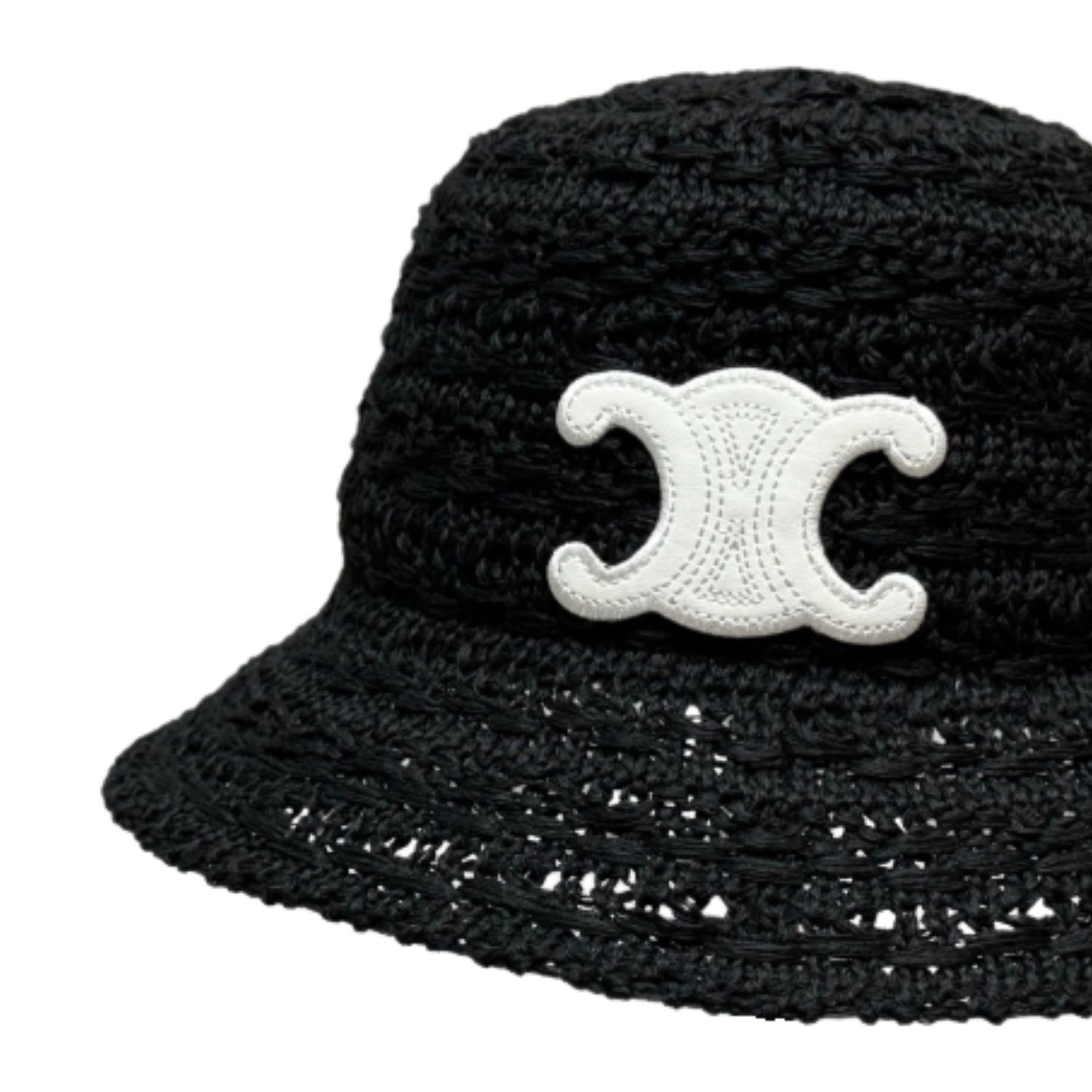 Ce1i*e Bucket Hat In Raffia Black For Women 57cm/22.4in