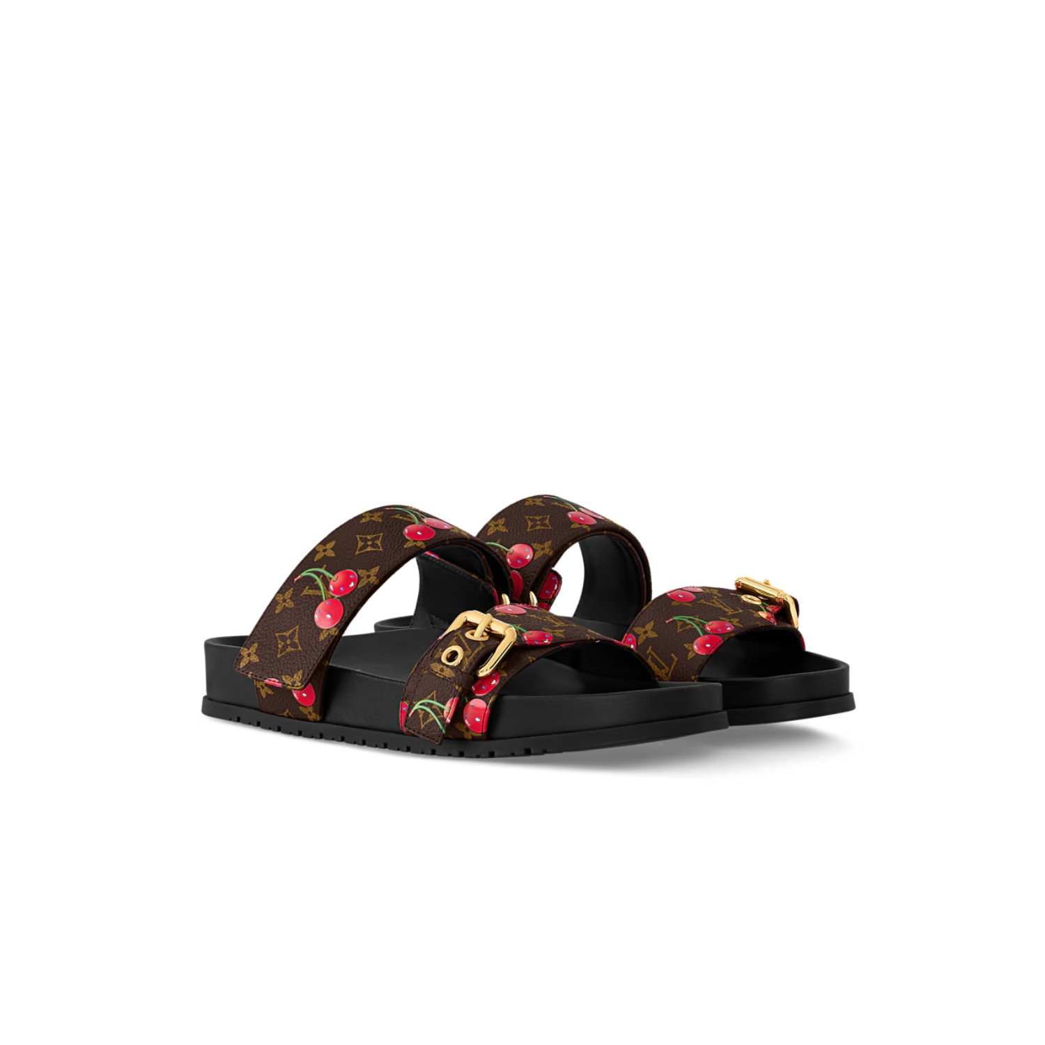 L0vis Vvtt0n LV x TM Bom Dia Flat Comfort Mule Brown For Women 1AHM03