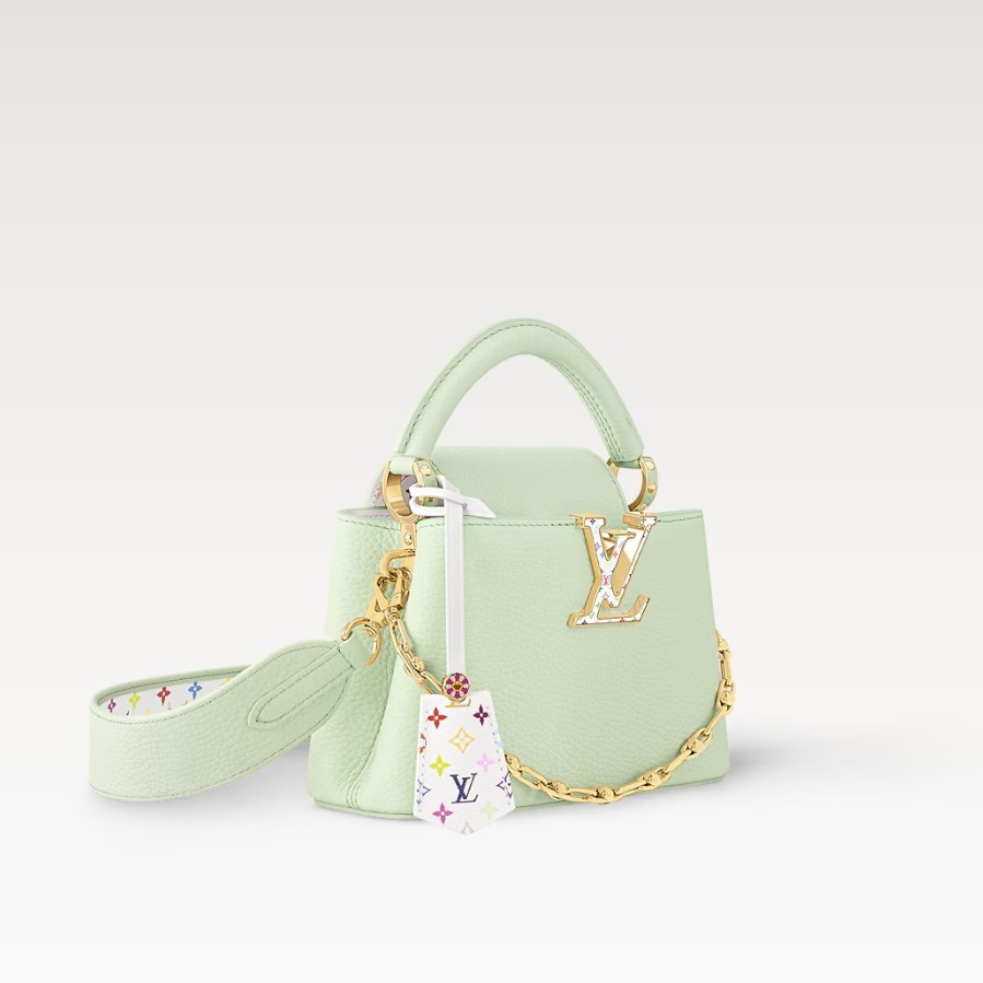 [True-to-ORIGINAL] L0vis Vvtt0n LV x TM Capucines Mini Vert d’Eau Green For Women 8.3in/21cm M14101