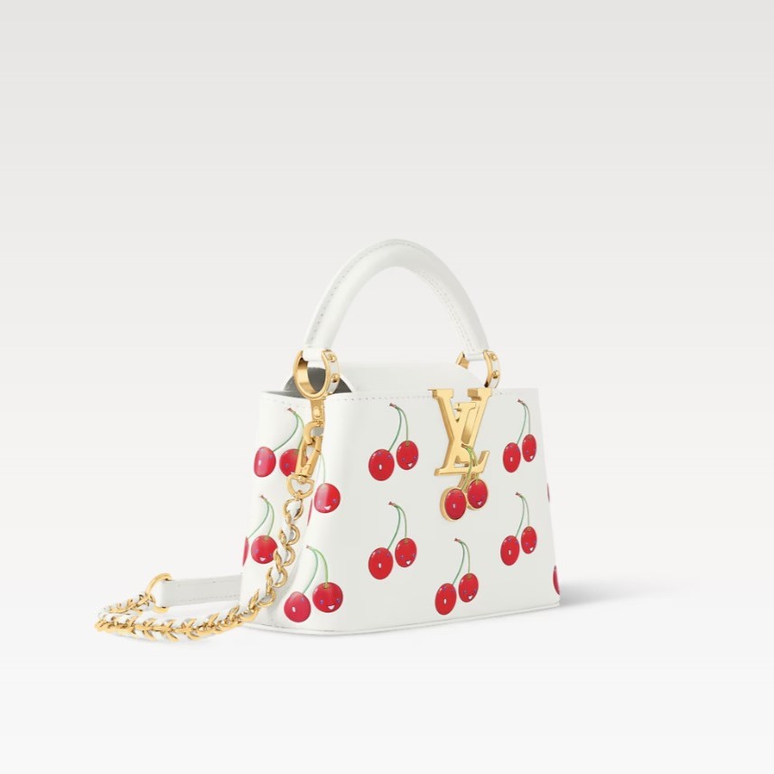 [True-to-ORIGINAL] L0vis Vvtt0n LV x TM Capucines Mini White For Women 8.3in/21cm M13251