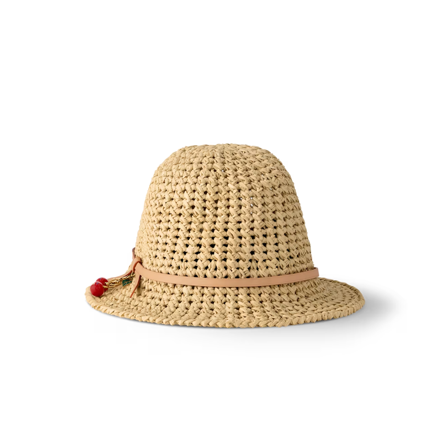 L0vis Vvtt0n LV x TM Cerise Charms Hat Natural For Women M5086M