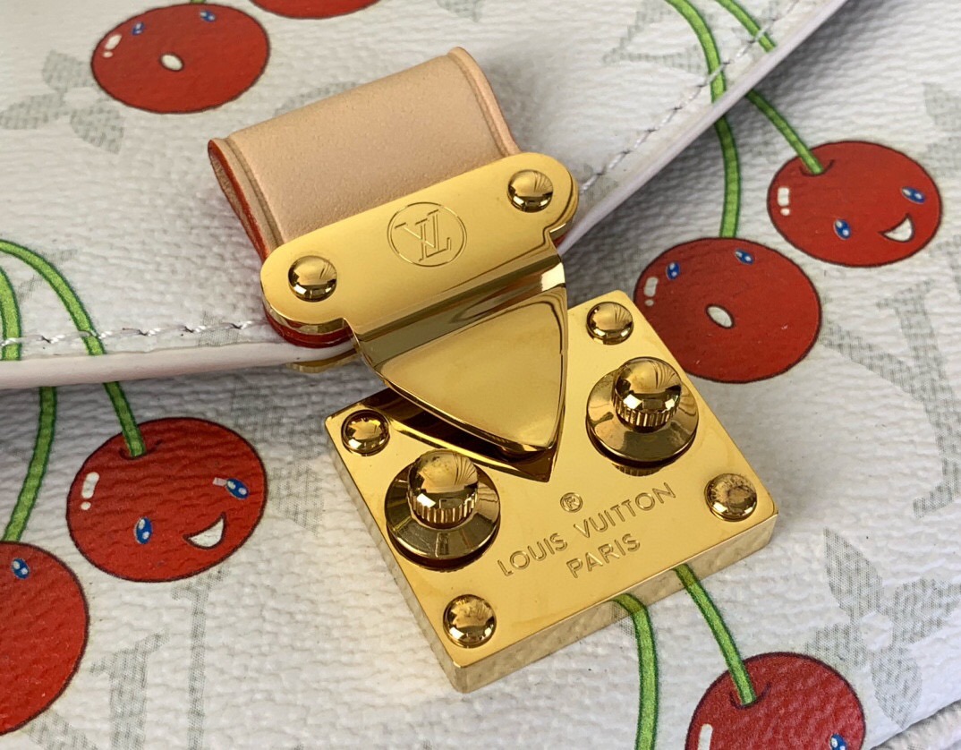 [True-to-ORIGINAL] L0vis Vvtt0n LV x TM Pochette Métis East West Cherry Canvas For Women 8.5in/21.5cm M14231