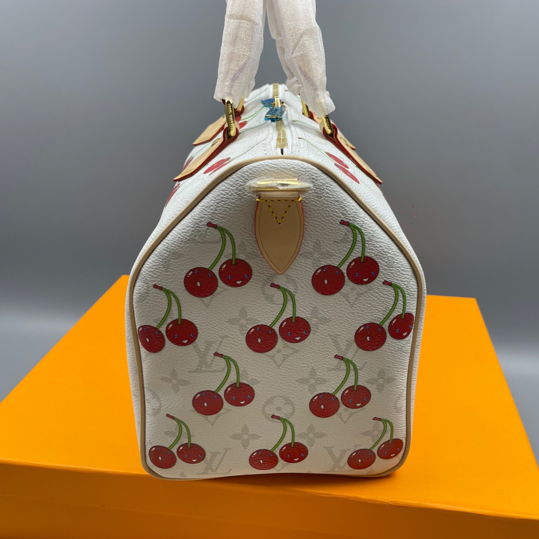 [True-to-ORIGINAL] L0vis Vvtt0n LV x TM Speedy Soft Bandoulière 30 White For Women 11.8in/30cm M14238