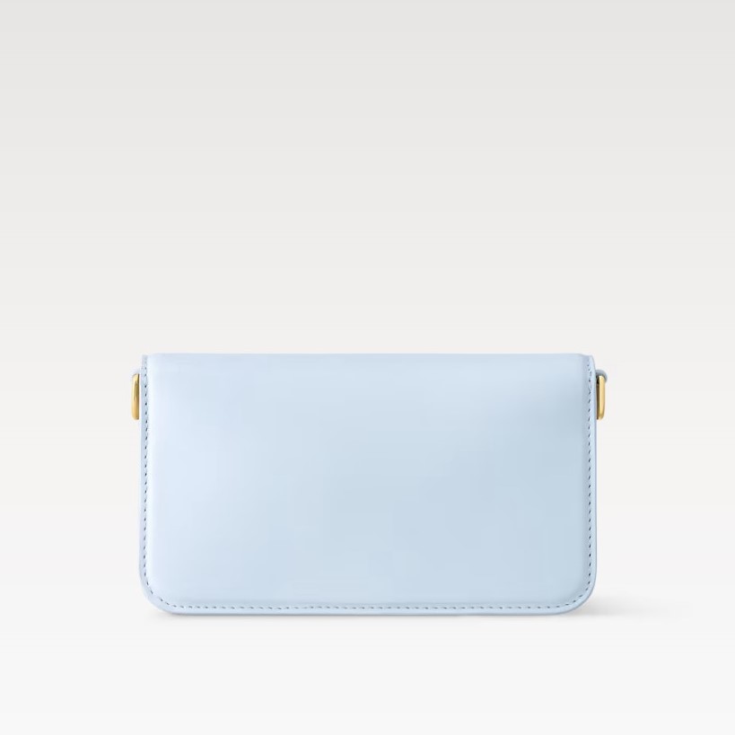 [True-to-ORIGINAL] L0vis Vvtt0n Wallet On Chain LV Bloom Azure Blue For Women 7.9in/20cm M14547