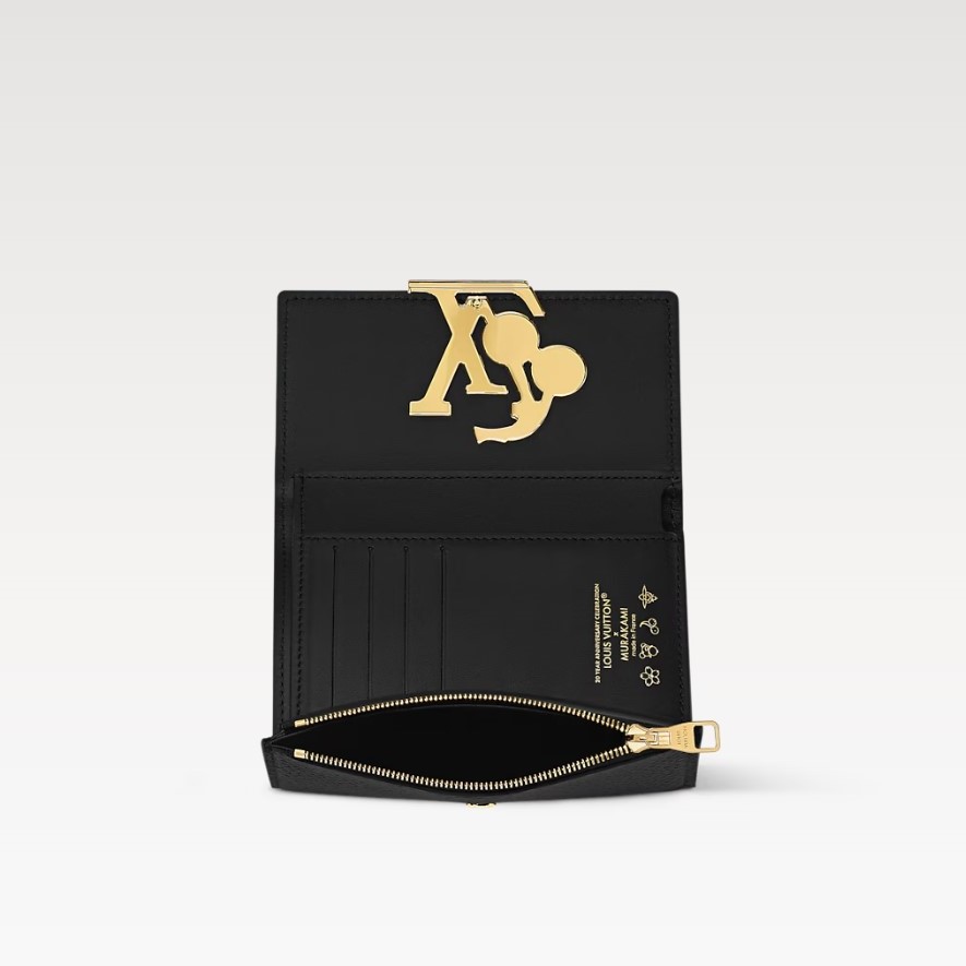 L0vis Vvtt0n LV x TM Capucines Compact Wallet Black For Women 5.3in/13.5cm M22889