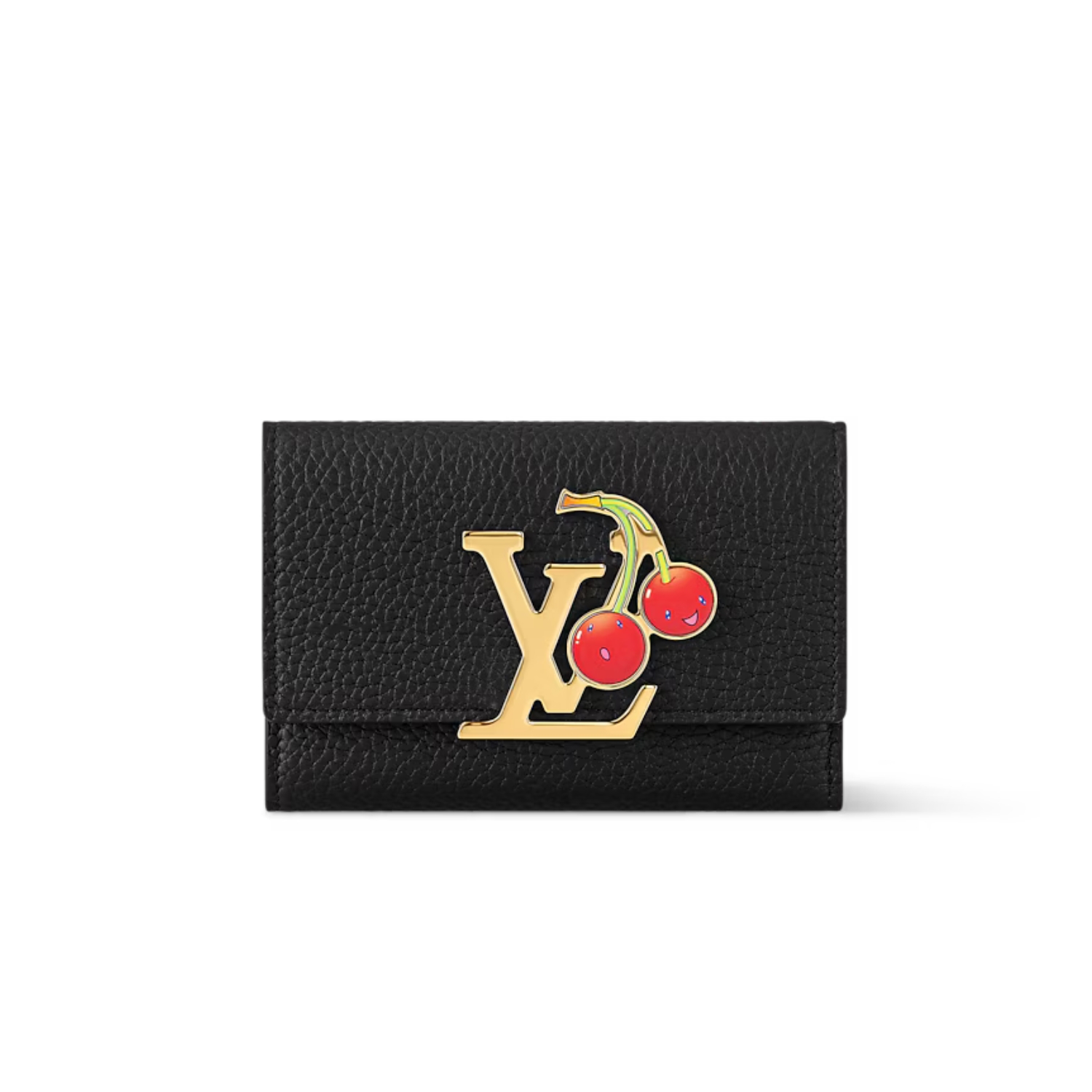 L0vis Vvtt0n LV x TM Capucines Compact Wallet Black For Women 5.3in/13.5cm M22889