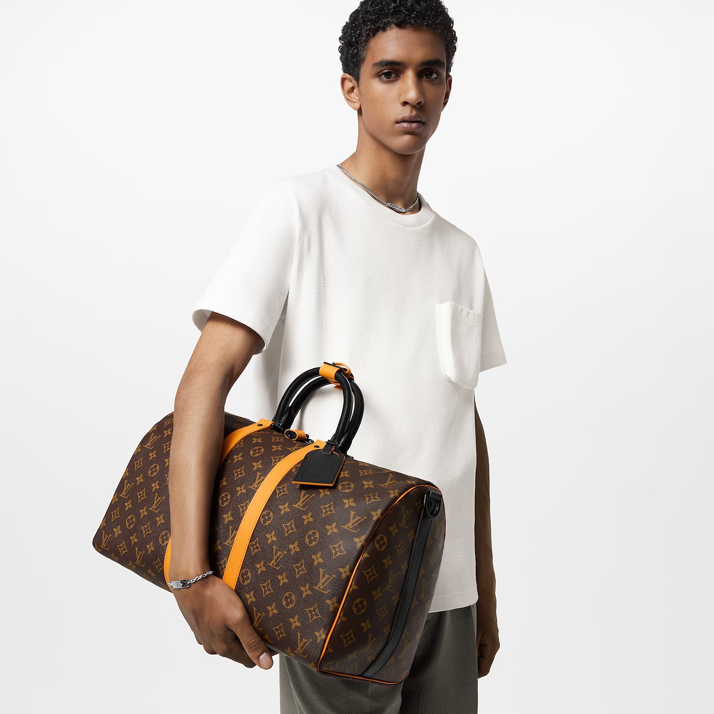 [True-to-ORIGINAL] L0vis Vvtt0n Keepall Bandoulière 45 Bag Brown For Men 17,7in/45cm M46703