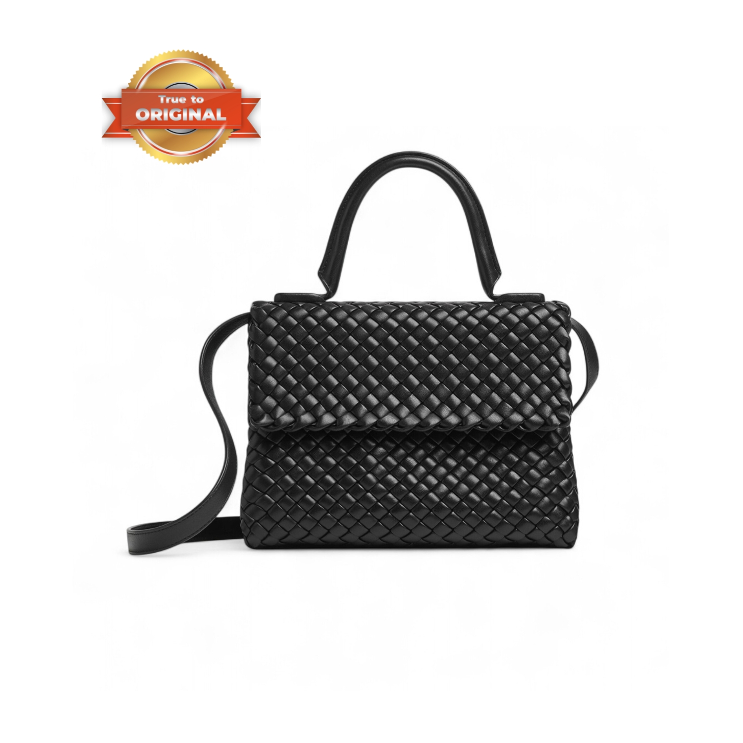 [True-to-ORIGINAL] B0tt*ga Ven*ta Patti Shoulder Bag Black For Women 26cm/10.2in 776783V3RG11019