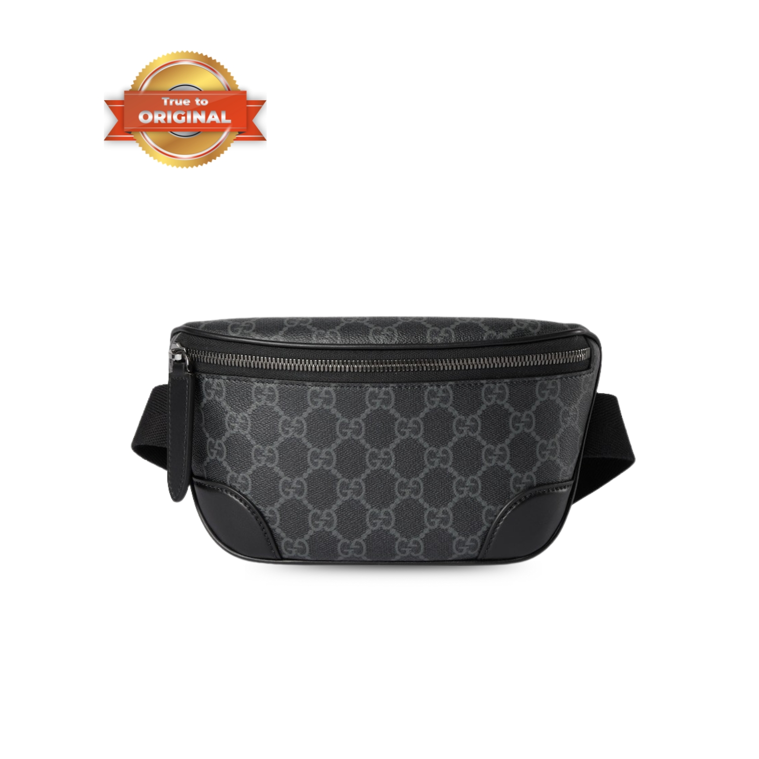 [True-to-ORIGINAL] Gvc*1 GG Emblem Small Belt Bag Black For Men 23cm/9.1in 821165 FAED9 1000