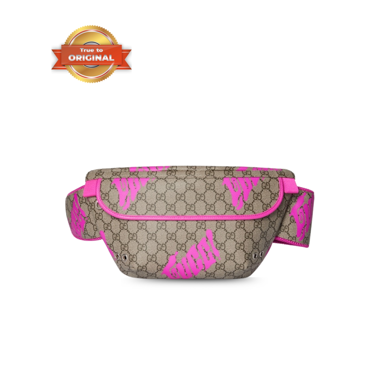[True-to-ORIGINAL] Gvc*1 Large Belt Bag With Print Bright Pink For Men 32cm/12.6in 834963 FAEQF 9769