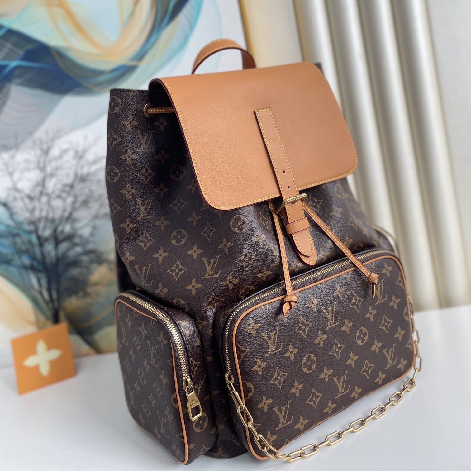 [True-to-ORIGINAL] L0vis Vvtt0n Trio Backpack Monogram Canvas By Virgil Abloh For Men 17.3in/44cm LV M44658