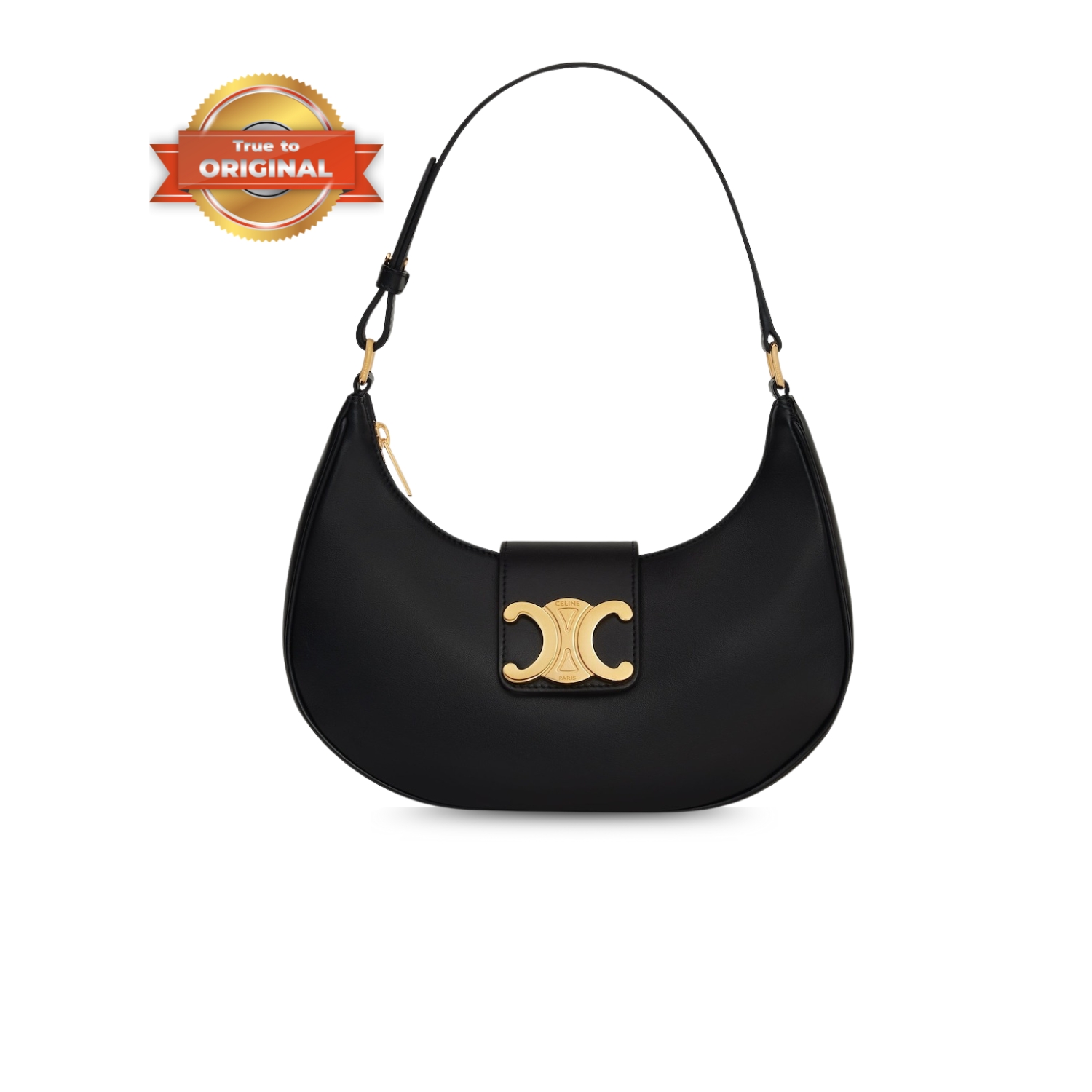 [True-to-ORIGINAL] Ce1i*e Medium Ava Triomphe Bag Black For Women 114493DGQ.38NO