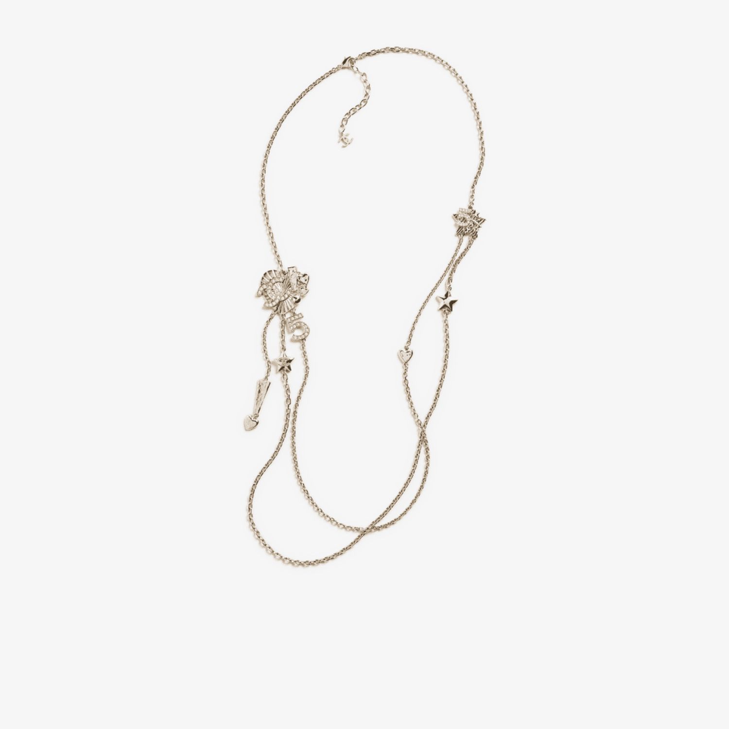 Ch**el Long Necklace Gold Crystal For Women – ABG378-B21895-U3549