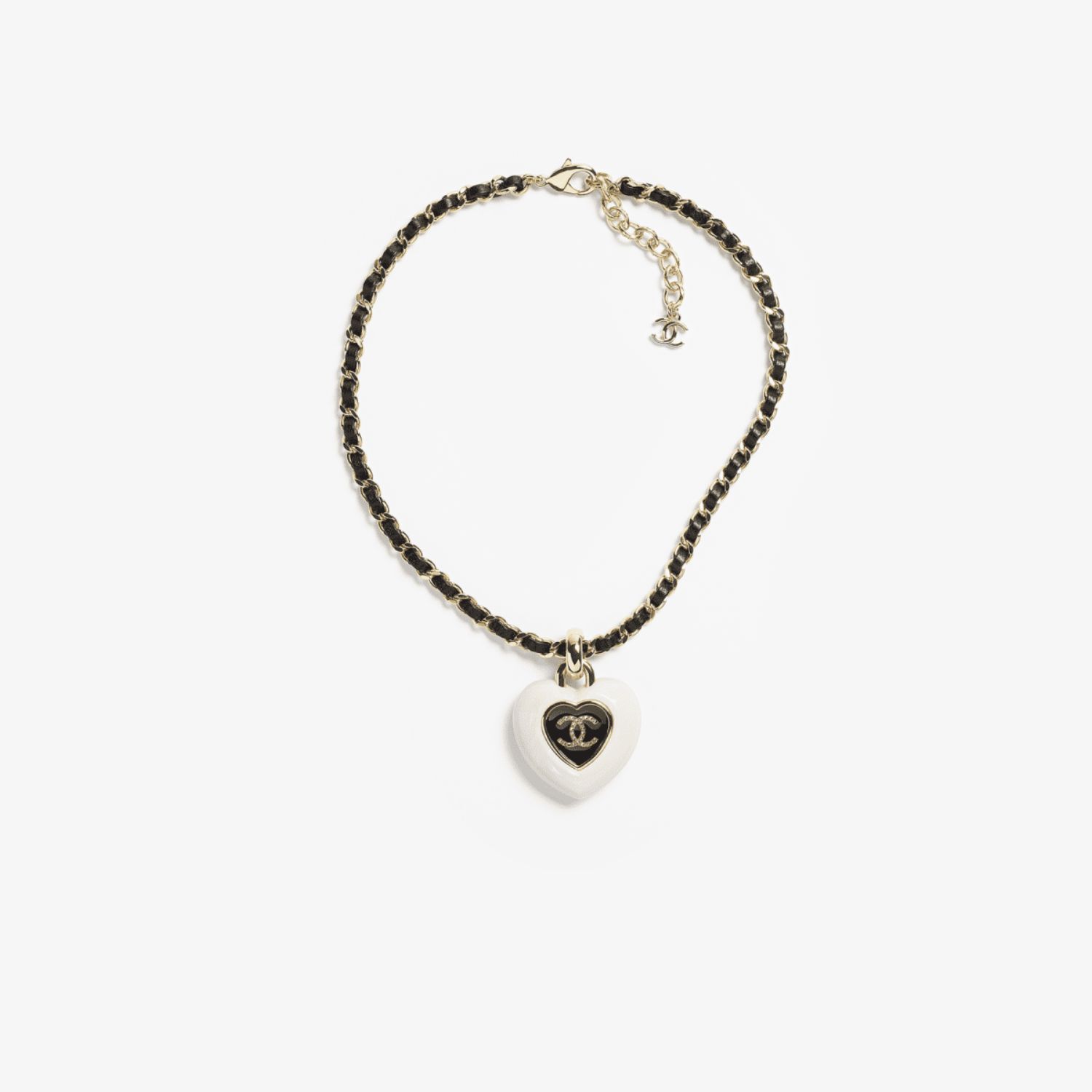 Ch**el Long Necklace Gold Crystal For Women – ABG317-B21905-U3497