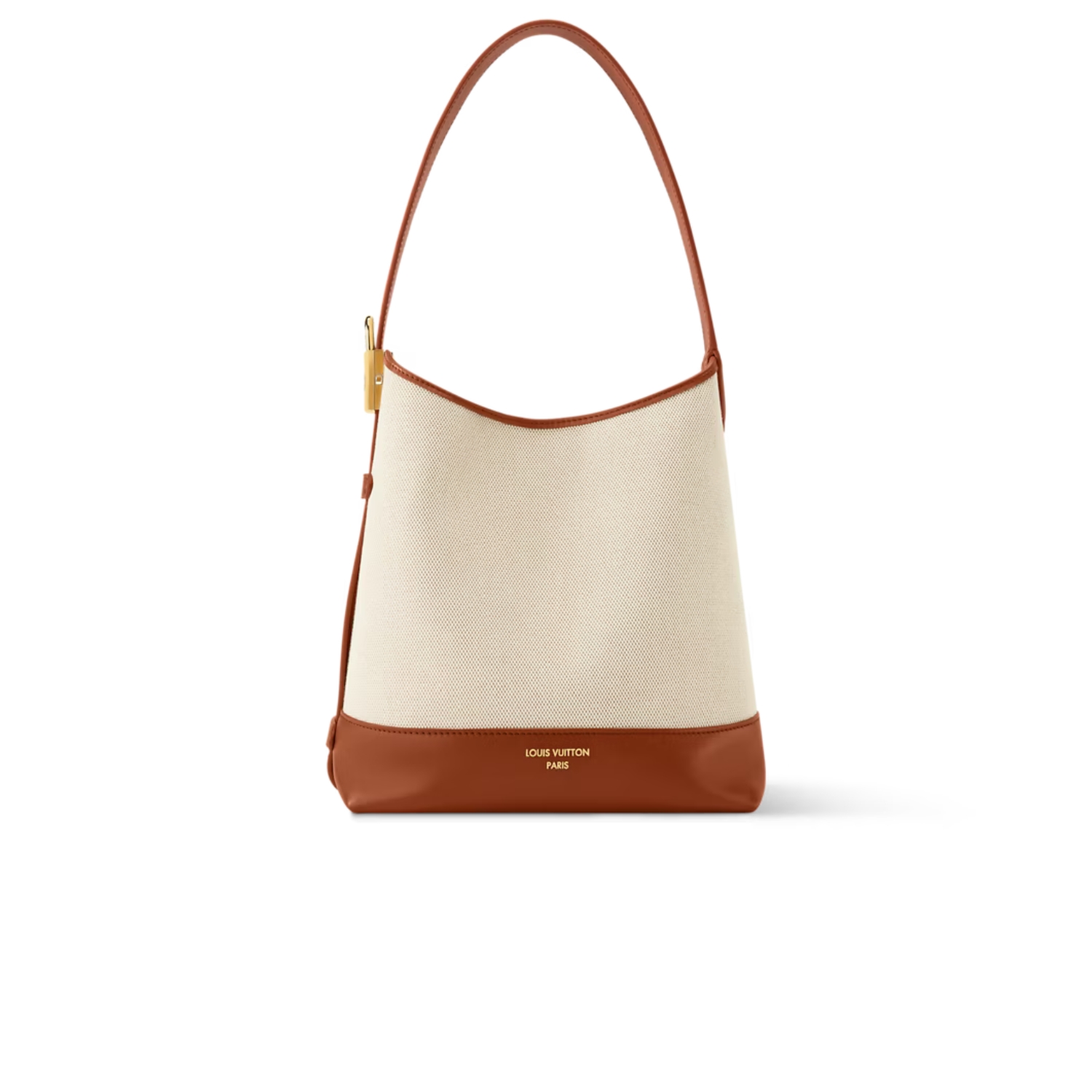 L0vis Vvtt0n Low Key Hobo PM Ecru/Cognac For Women 11in/28cm M25468