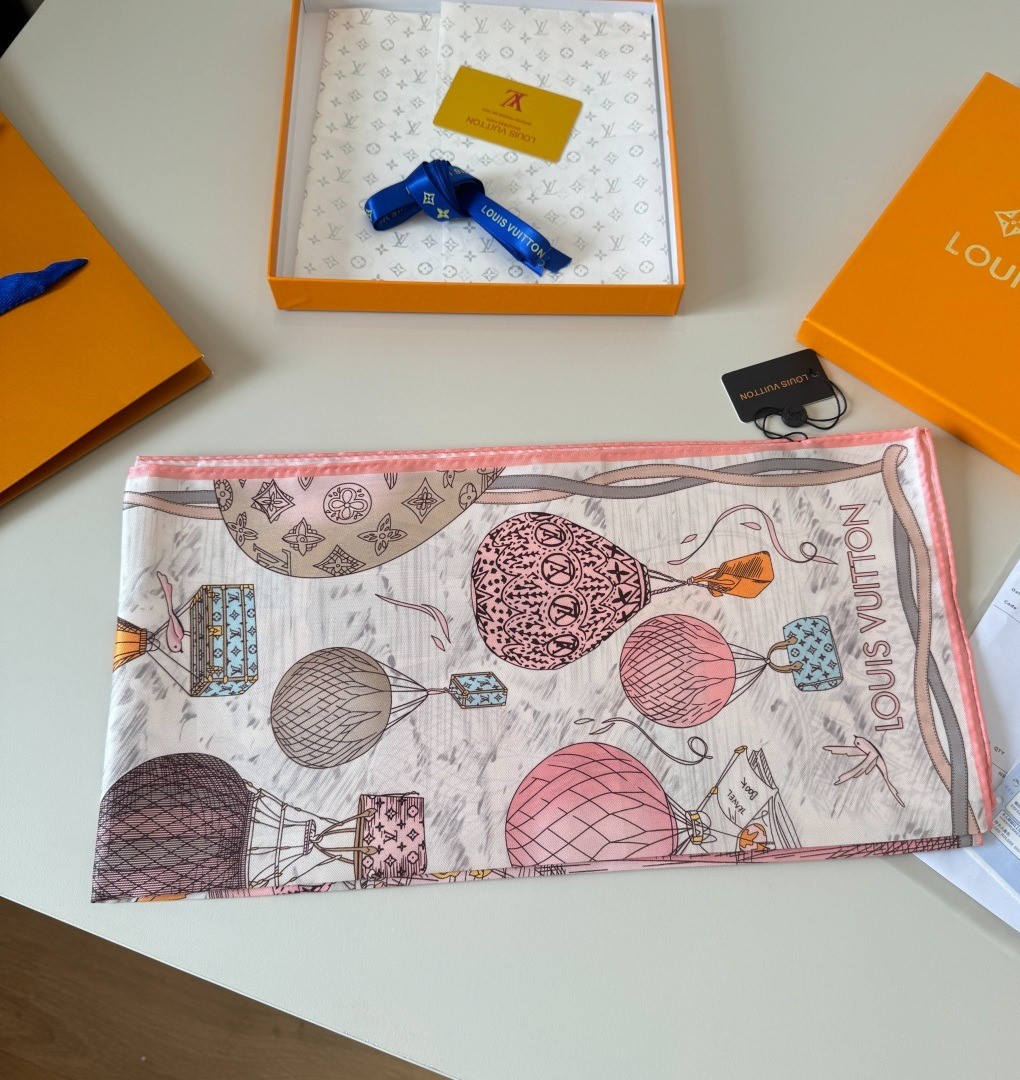 L0vis Vvtt0n Up And Away Square 90 Scarf Marron For Women 35.4in/90cm M78793