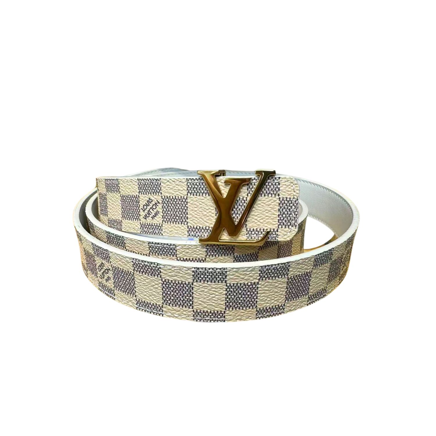 L0vis Vvtt0n LV Initiales Reversible Belt Damier Azur Canvas, LV Women Belt M0325Q