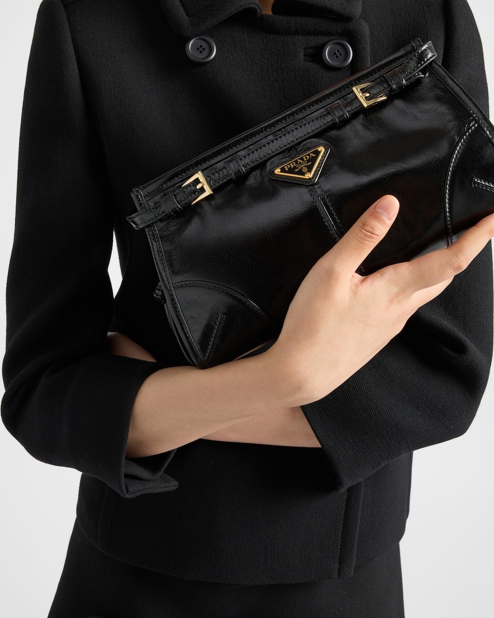 [True-to-ORIGINAL] Pra*a Bonnie Small Shoulder Bag Black 26cm/10in – 1BH215_2CYR_F0002_V_OOO