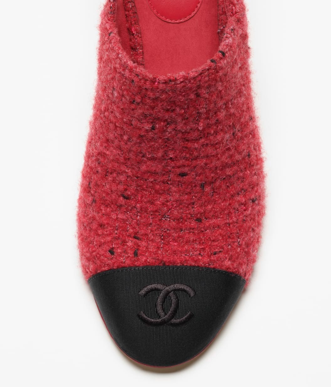 Ch**el Tweed Slingbacks Red For Women G46865-B22419-U4533