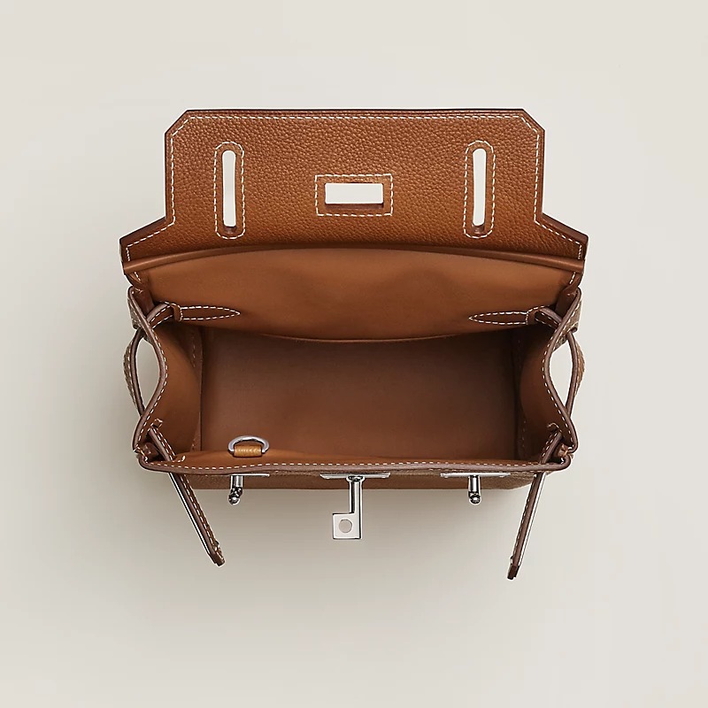 [True-to-ORIGINAL] H**me5 Hac A Dos PM Backpack Fauve For Men 7.1in/18cm H083847CK34