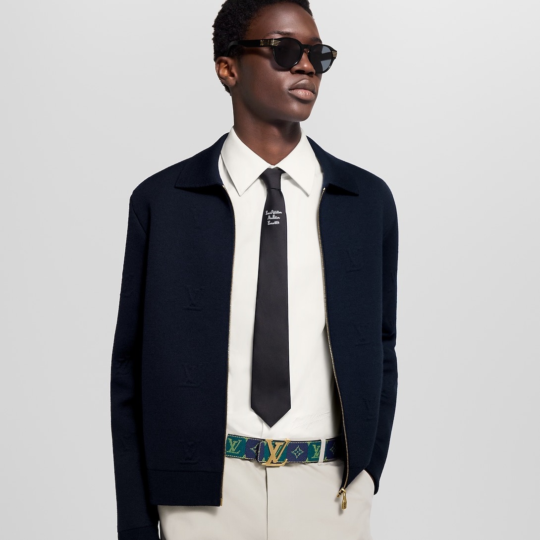 L0vis Vvtt0n LV Initiales College Monogram Heritage 40mm Reversible Belt Green For Men M4331U