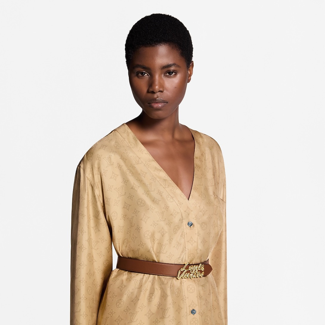 L0vis Vvtt0n LV Script 30mm Belt Tan Monogram For Women – M4516V