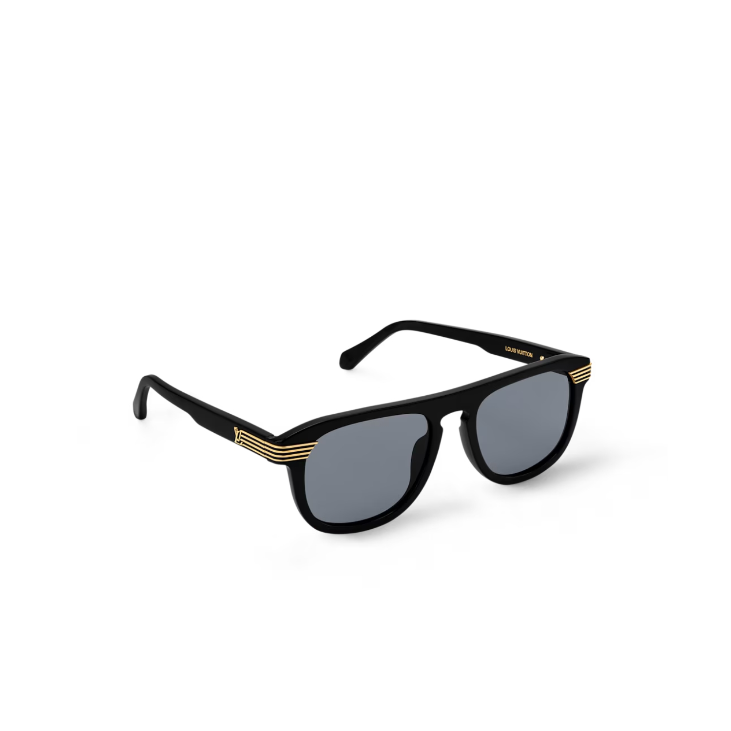 L0vis Vvtt0n LV Slide Round Square Sunglasses Black Z2886U