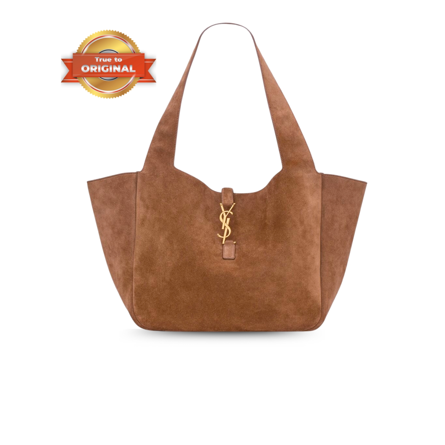 [True-to-ORIGINAL] Sa1nt Lau*nt LE 5 À 7 Bea In Suede Caramel Cognac For Women 50cm/19.7in 763435008IW2885