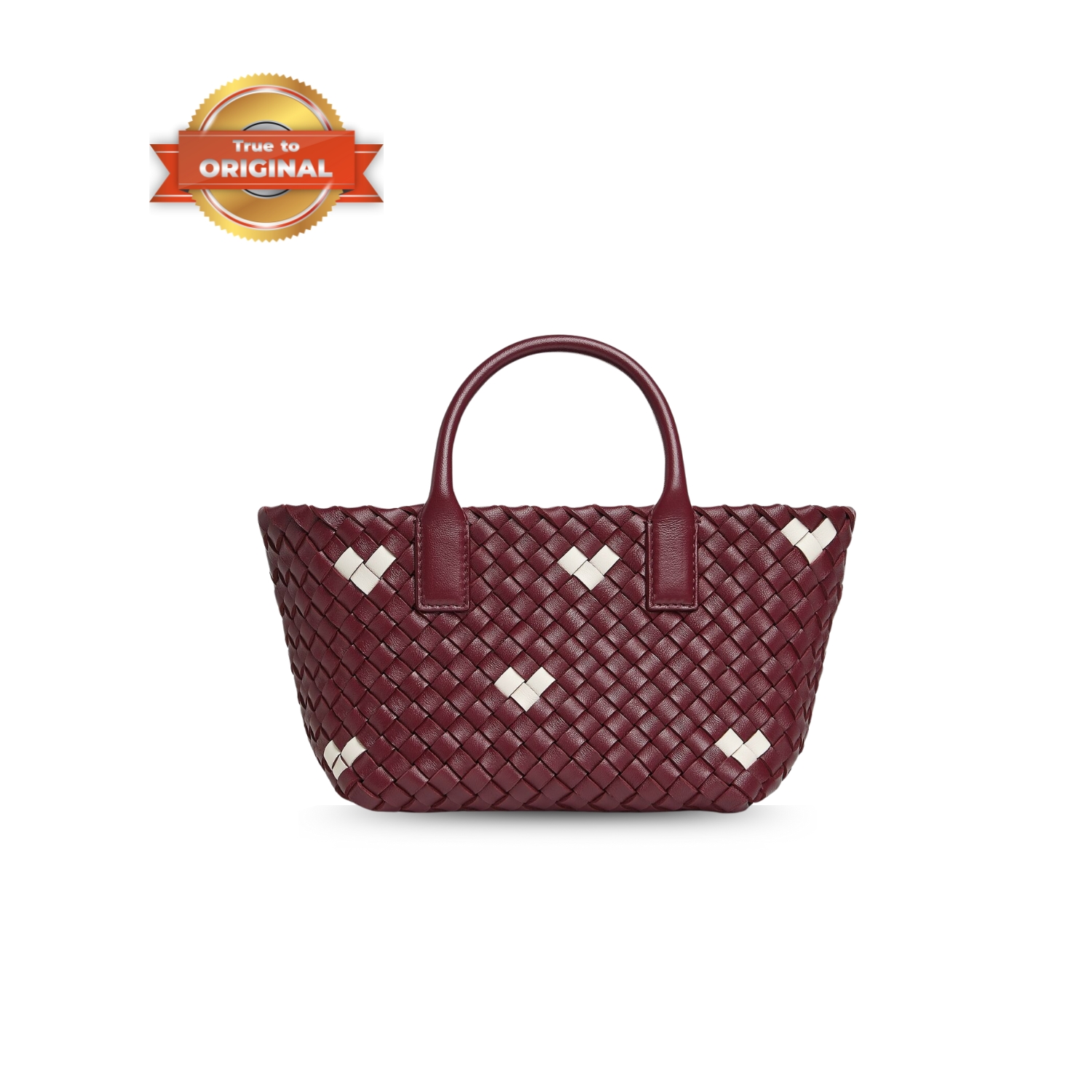 [True-to-ORIGINAL] B0tt*ga Ven*ta Mini Cabat Barolo/White For Women 20cm/7.9in 818017V52B12352