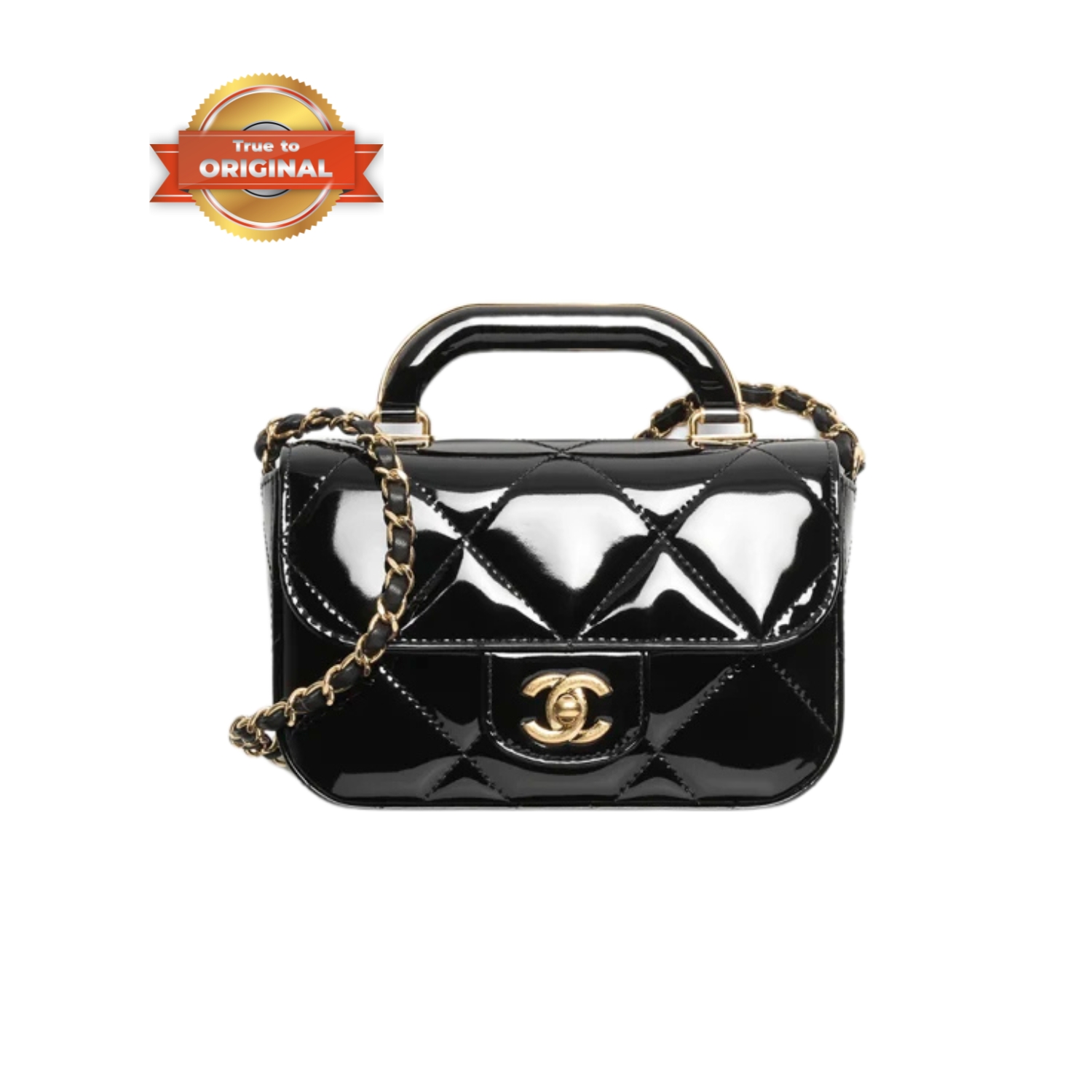 [True-to-ORIGINAL] Ch**el Mini Flap Bag With Top Handle Black For Women 7.3in/18.5cm AS5805-B21985-94305
