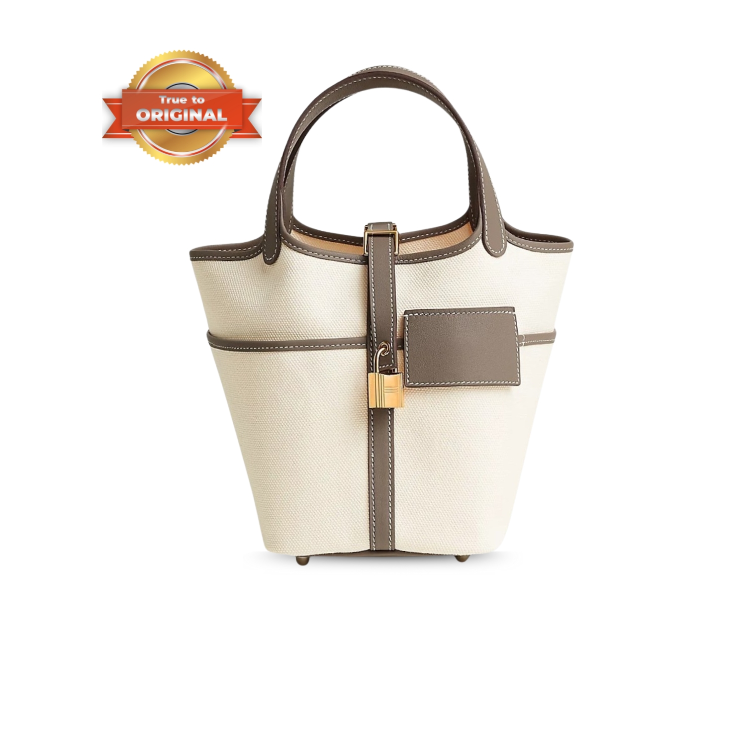 [True-to-ORIGINAL] H**me5 Picotin Lock 18 Pocket Bag Etoupe For Women 7.1in/18cm H083189CCAX