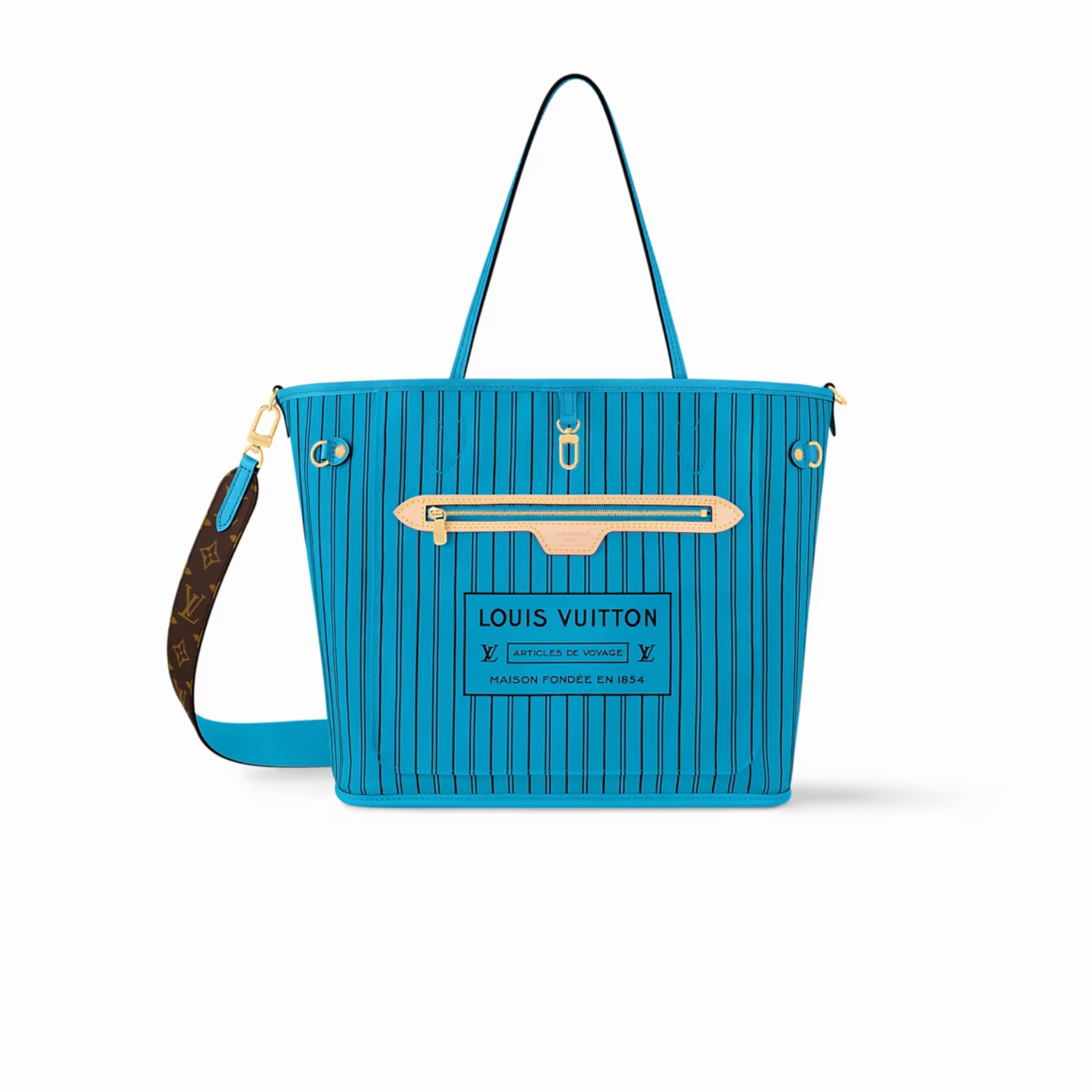 L0vis Vvtt0n Neverfull Bandoulière Inside Out MM Gaston Blue For Women 12.2in/31cm M13753