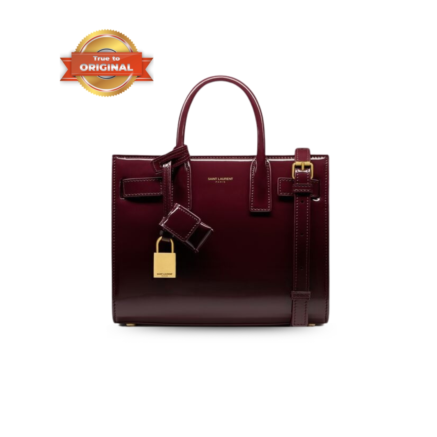 [True-to-ORIGINAL] Sa1nt Lau*nt Sac De Jour Dark Red Wine For Women 22cm/8.7in 398711B870W6413