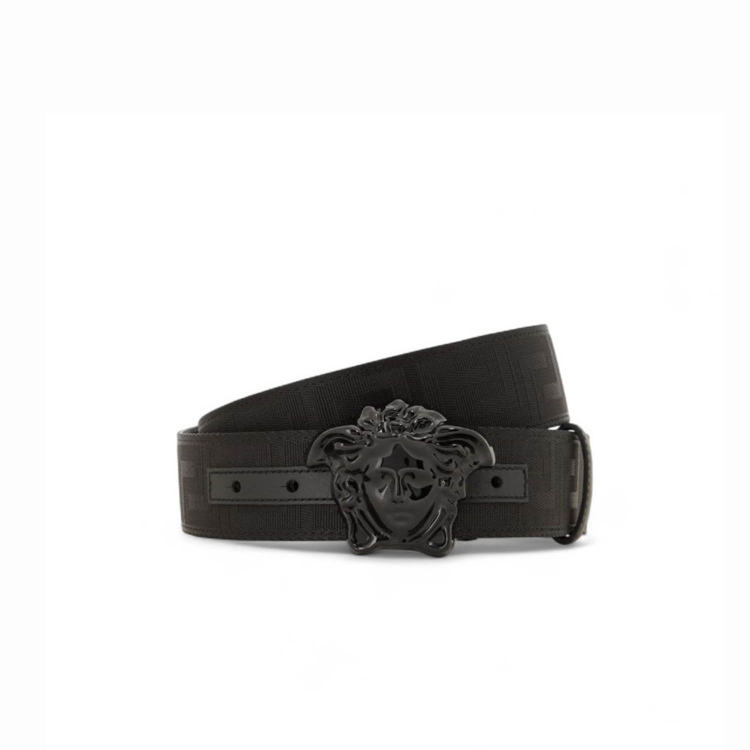 Versace Greca La Medusa Belt Black 4cm For Men