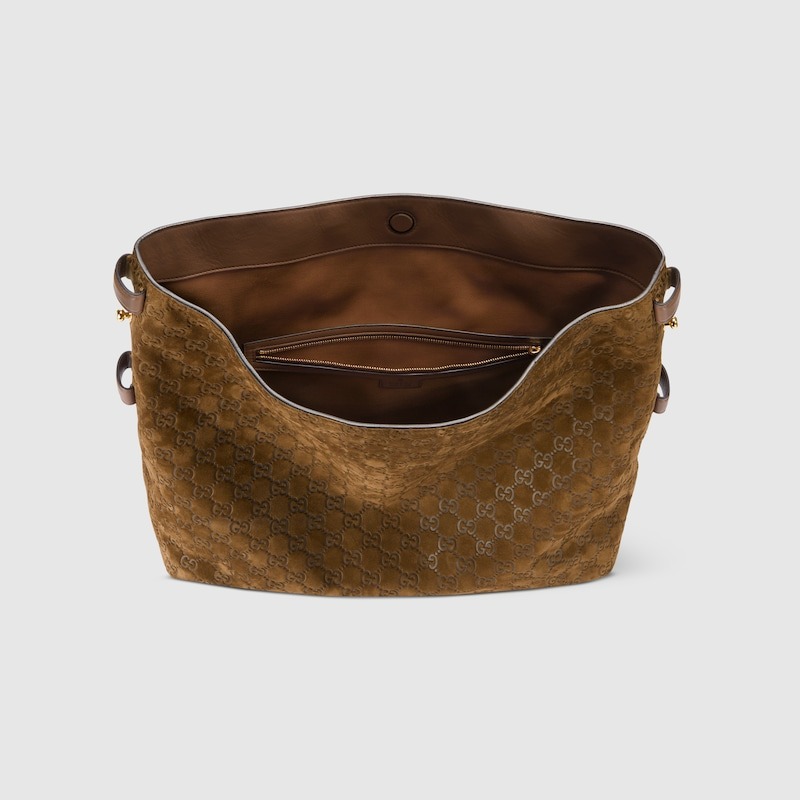 [True-to-ORIGINAL] Gvc*1 Beatrix Large Tote Bag Brown Suede For Women 15.7in/40cm 850546 AAFOJ 2118