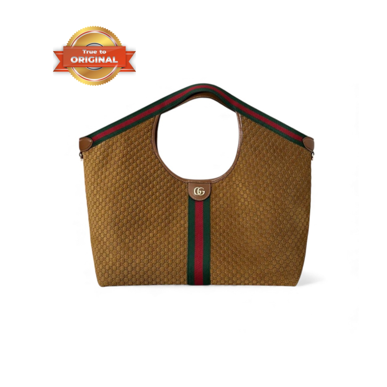 [True-to-ORIGINAL] Gvc*1 Giglio Large Tote Bag Brown GG Suede For Women 23.6in/60cm ‎‎‎853971 CAAB8 2147