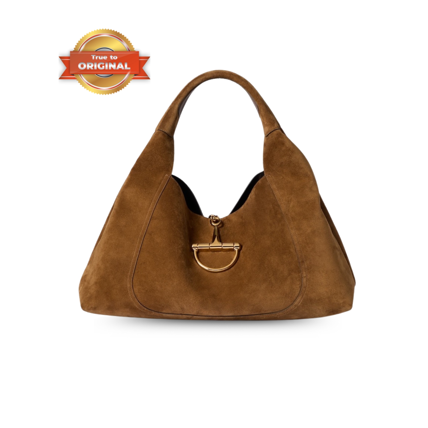 [True-to-ORIGINAL] Gvc*1 Softbit Maxi Shoulder Bag Brown Suede For Women 18.1in/46cm 837466 AAFLB 2118