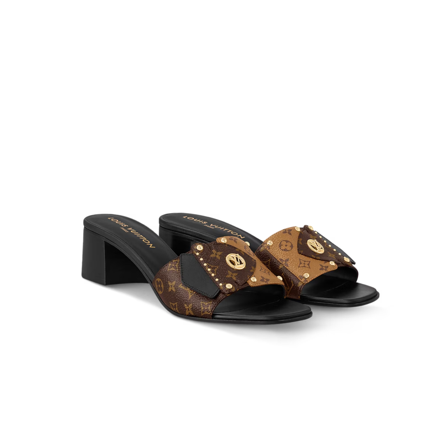 L0vis Vvtt0n LV Frame Mule Black 45mm For Women 1AD5A6