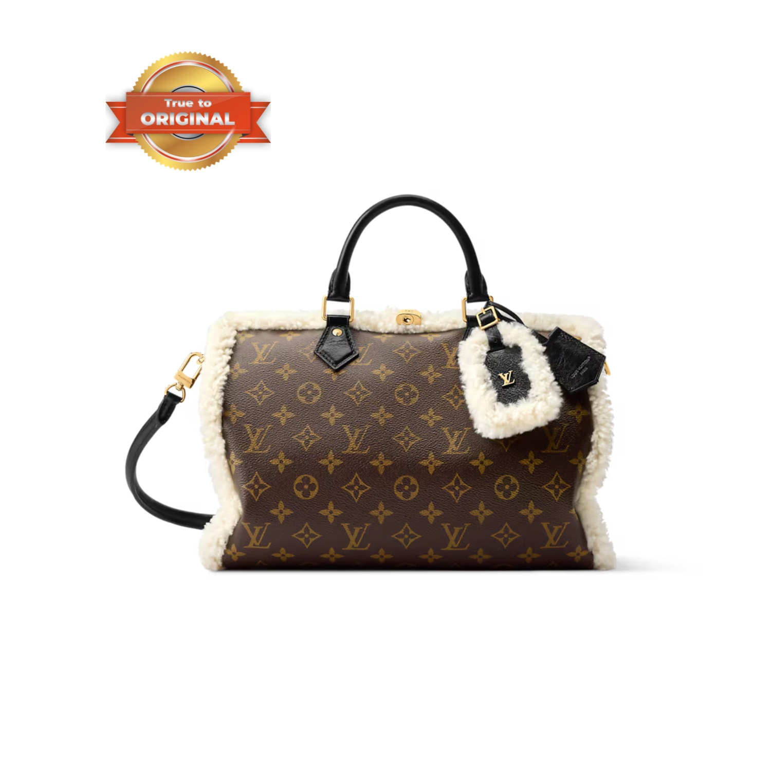 [True-to-ORIGINAL] L0vis Vvtt0n Speedy Soft 30 Teddy Monogram Shearling For Women 11.8in/30cm M26326